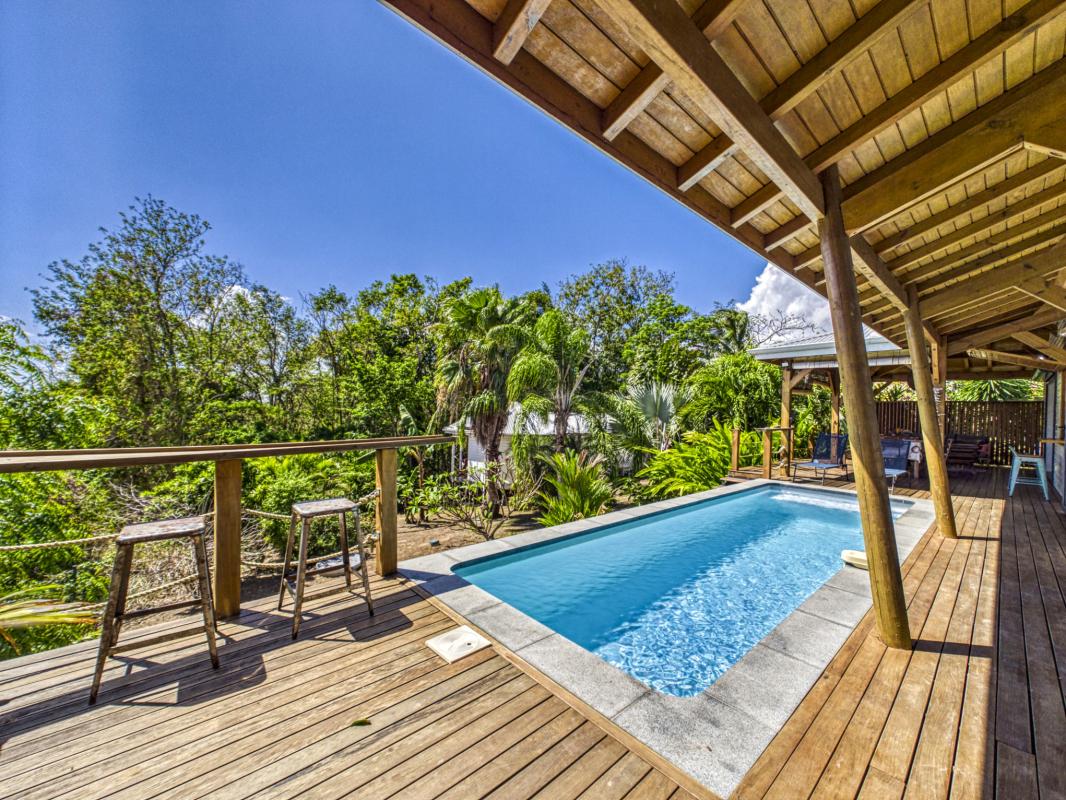 38.Location villa piscine vue mer 3 chambres Deshaies Guadeloupe